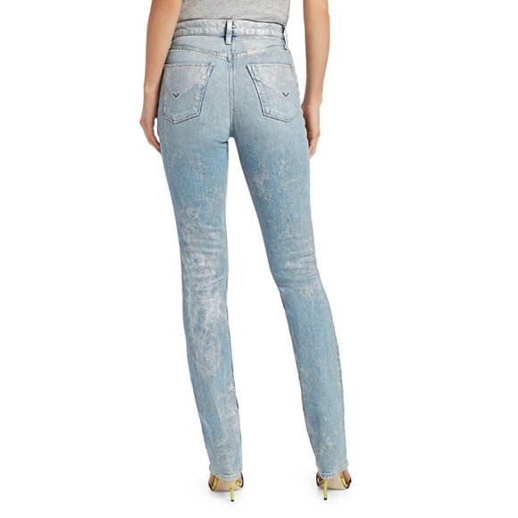NEW with Tags, Hudson Jeans with Silver Metallic Foil - Picture 2 of 16